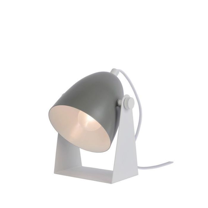 Graue Tischleuchte Modern, Chago, mit Schalter