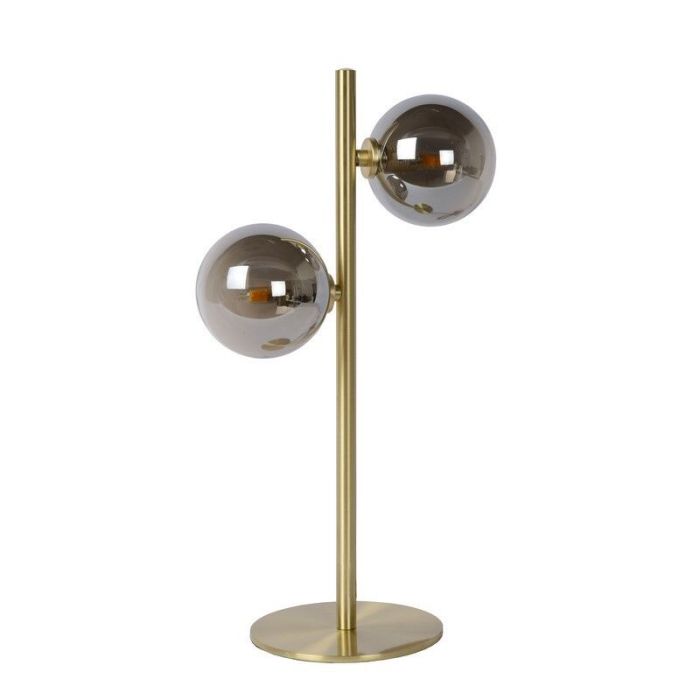 Goldene Tischleuchte Retro, Tycho, mit Schalter