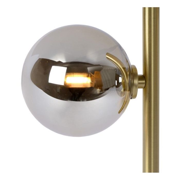 Goldene Tischleuchte Retro, Tycho, mit Schalter