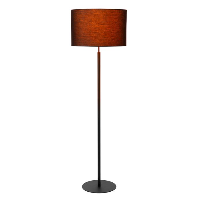 Schwarze Stehlampe Landhaus, Maya, mit Schalter