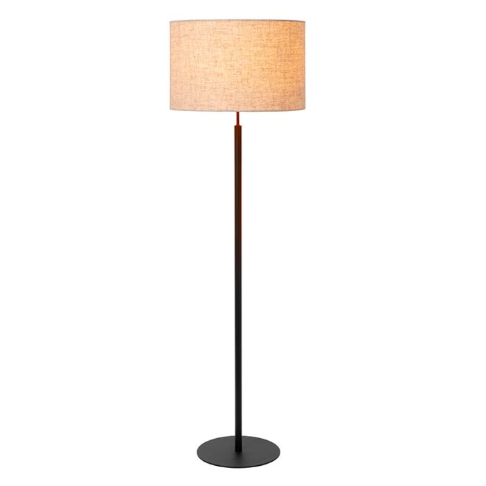 Beige Stehlampe Landhaus, Maya, mit Schalter