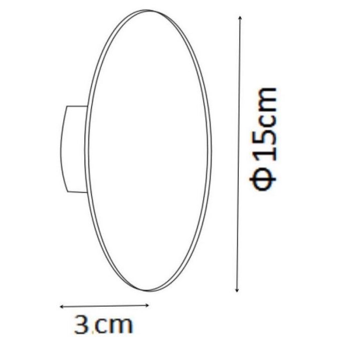 Weiße Wandleuchte Modern, Eklyps, 6W, 3000K LED