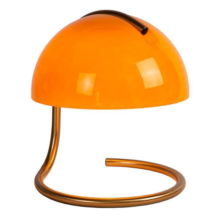 Orangene Tischleuchte Retro, Cato, mit Schalter