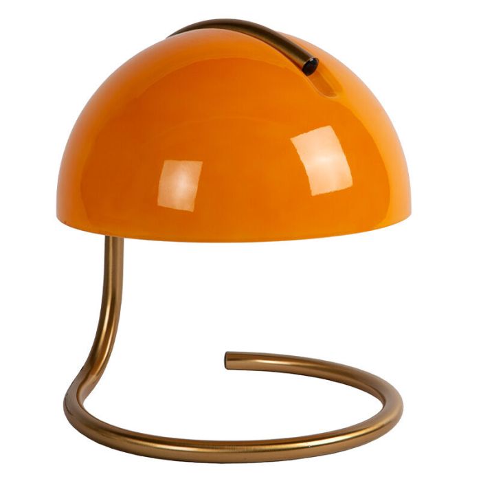 Orangene Tischleuchte Retro, Cato, mit Schalter