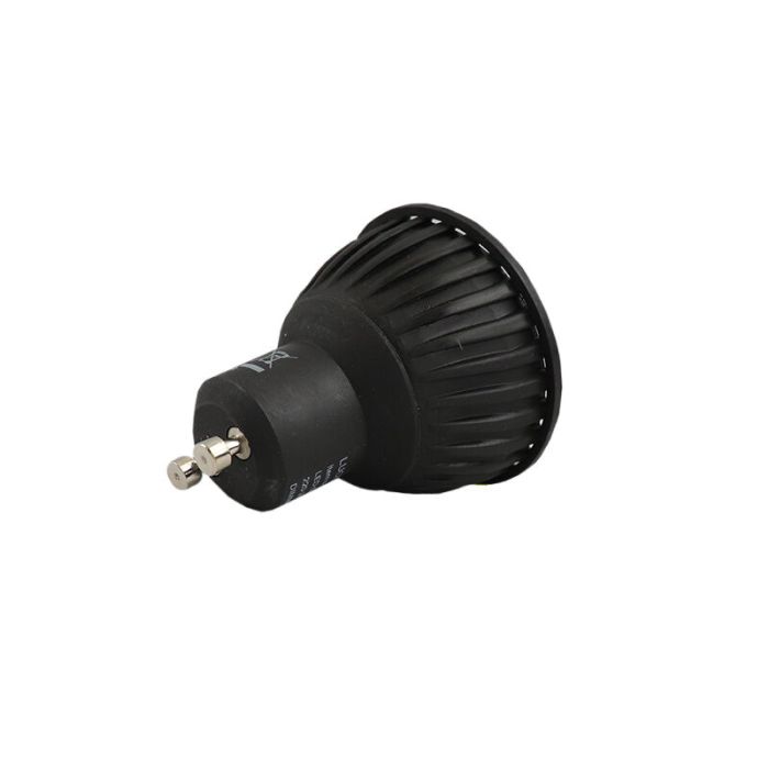 Dimmbare Schwarze GU10 LED Lampe Luc, 5w Warmweiß 