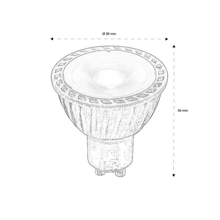 Dimmbare Schwarze GU10 LED Lampe Luc, 5w Warmweiß 