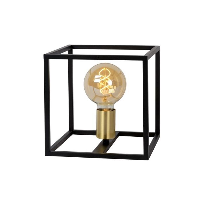 Goldene Tischleuchte Modern, Ruben, mit Schalter