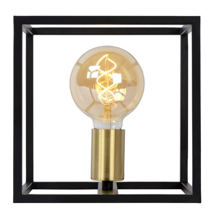 Goldene Tischleuchte Modern, Ruben, mit Schalter
