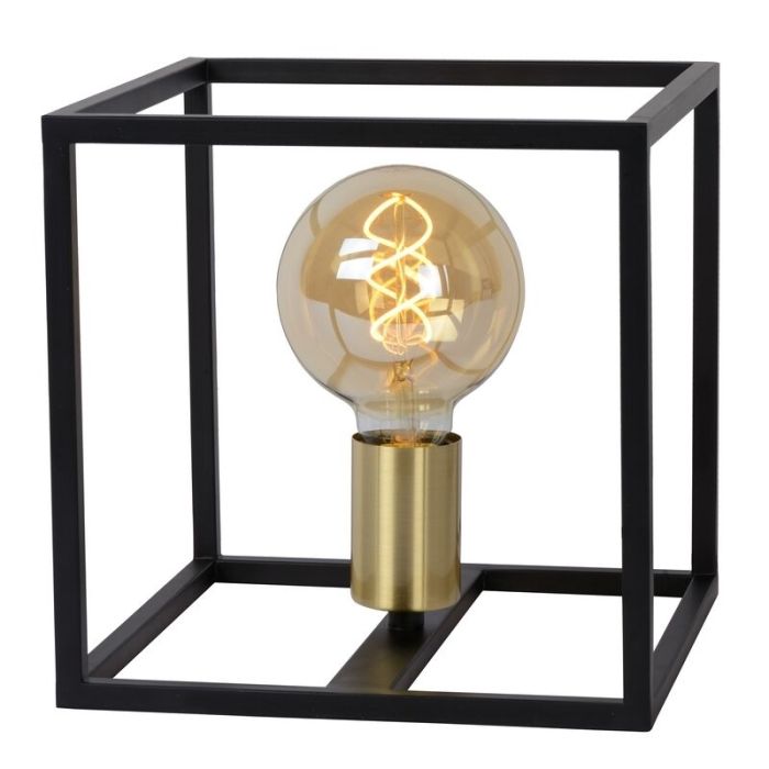 Goldene Tischleuchte Modern, Ruben, mit Schalter