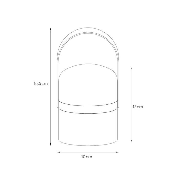 Braune Außen Tischleuchte Modern, Little Joe, 3W, 2700K LED, IP44, mit Schalter