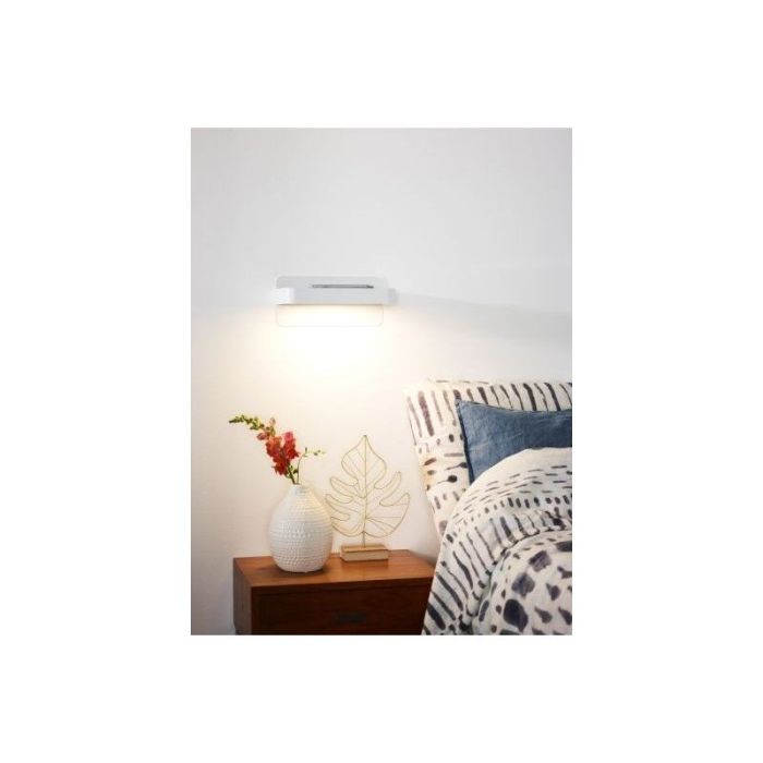 Weiße Wandleuchte Modern, Atkin, 5W, 2700K LED, mit Schalter