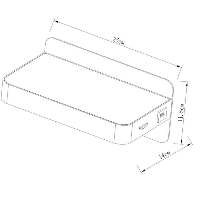 Weiße Wandleuchte Modern, Atkin, 5W, 2700K LED, mit Schalter