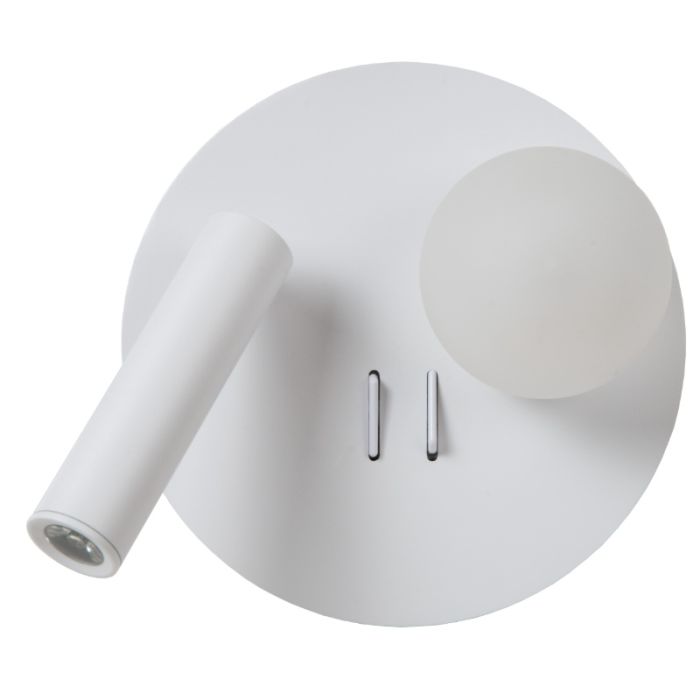 Weiße Bettlampe Modern, Matiz, 3,5W, 3000K LED, mit Schalter
