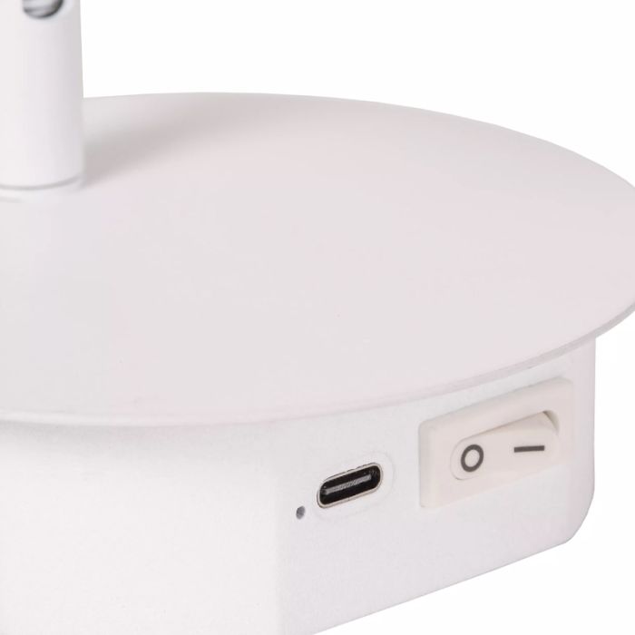 Weiße Bettlampe Modern, Jolijn, 2W, 3000K LED, mit Schalter