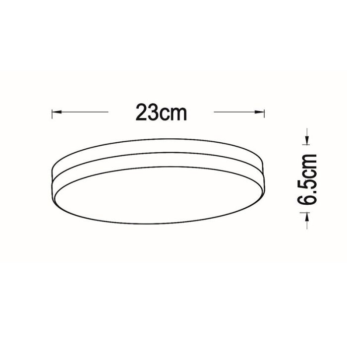 Schwarze Badezimmer Deckenleuchte Kunststoff, Biskit, 12W, 2700K LED, IP44