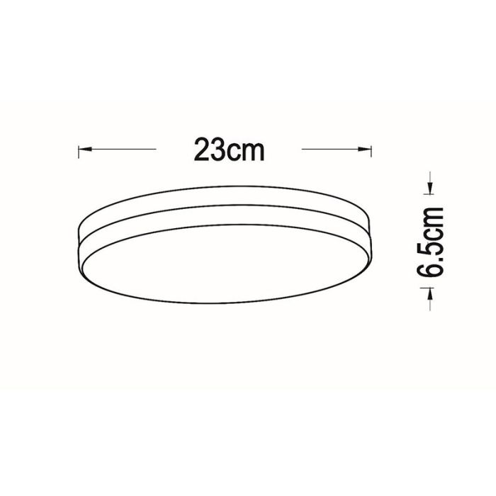 Weiße Badezimmer Deckenleuchte Kunststoff, Biskit, 12W, 2700K LED, IP44