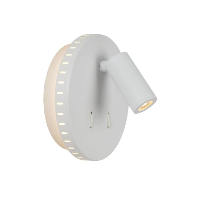 Weiße Wandleuchte Modern, Bentjer, 6W, 3000K LED, mit Schalter