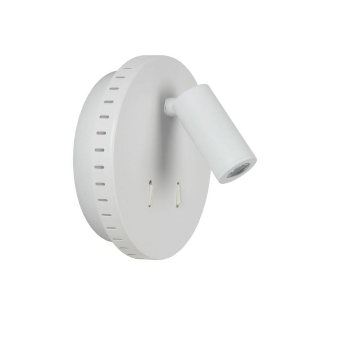 Weiße Wandleuchte Modern, Bentjer, 6W, 3000K LED, mit Schalter