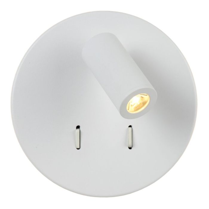 Weiße Wandleuchte Modern, Bentjer, 6W, 3000K LED, mit Schalter