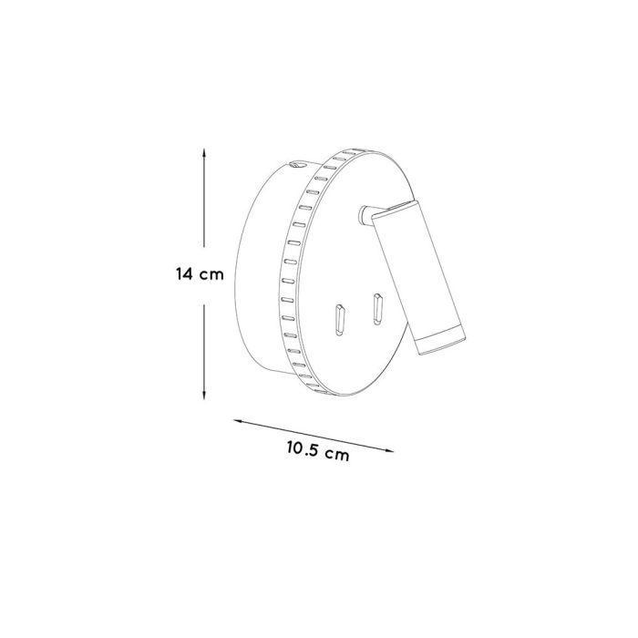 Weiße Wandleuchte Modern, Bentjer, 6W, 3000K LED, mit Schalter