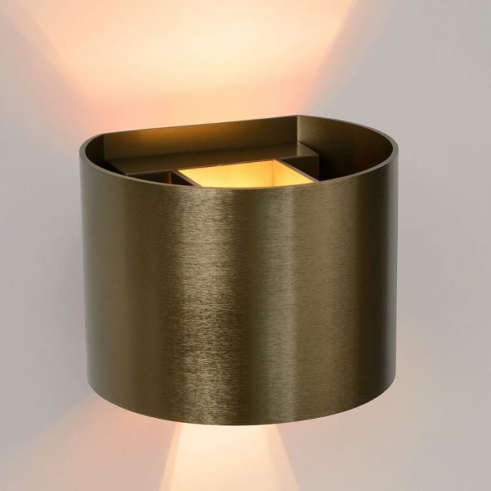 Braune Up down Wandleuchte Modern, Xio