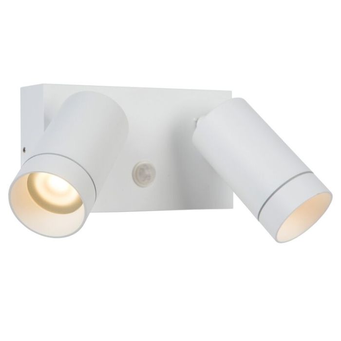 Weiße Außen Wandleuchte mit Bewegungsmelder Modern, Taylor, IP54