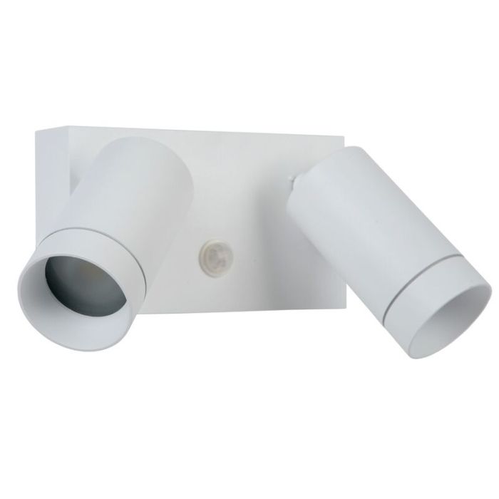 Weiße Außen Wandleuchte mit Bewegungsmelder Modern, Taylor, IP54