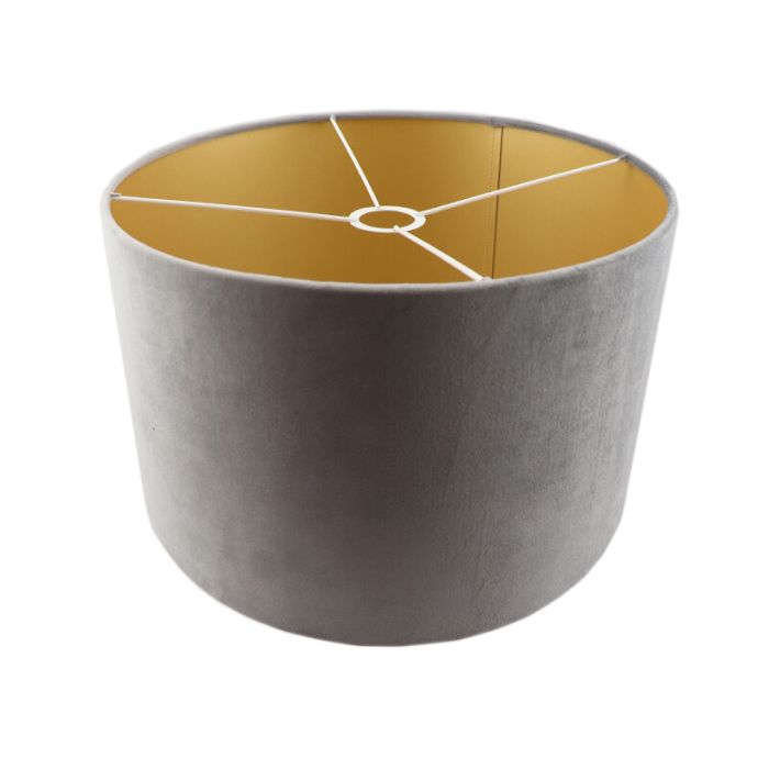 Graue Lampenschirm Madelyn, Stoff, modern