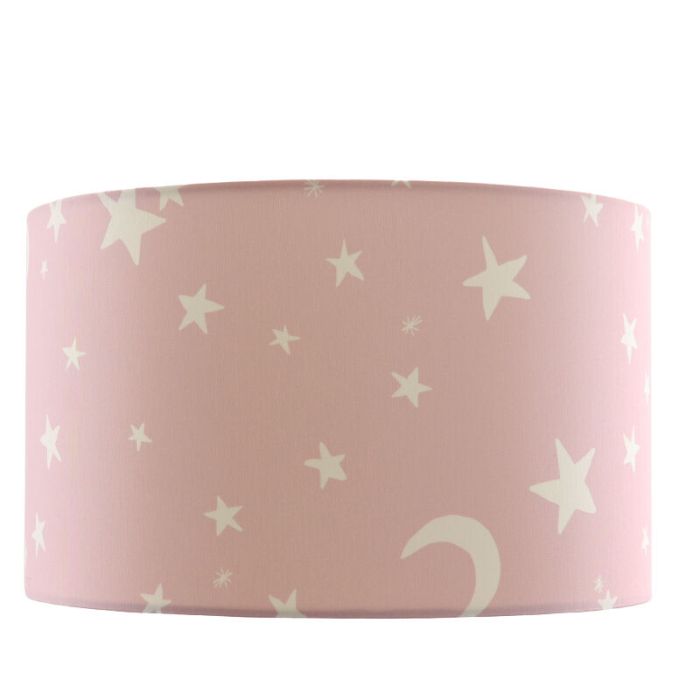 Stoff Kinder Deckenleuchte Pink, Stars