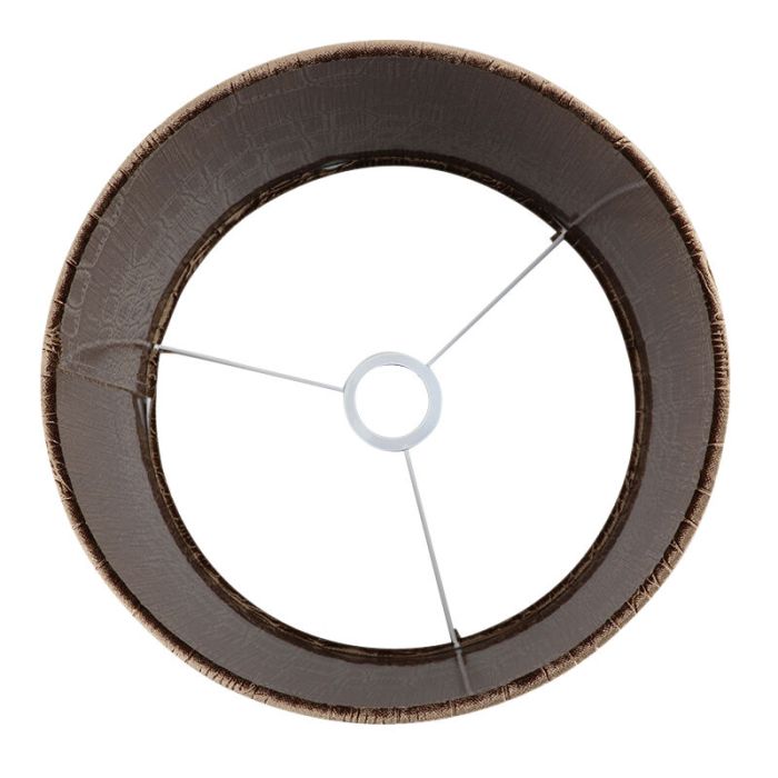 30 cm Samt Lampenschirm Braun Kroko Stoff, Emilius