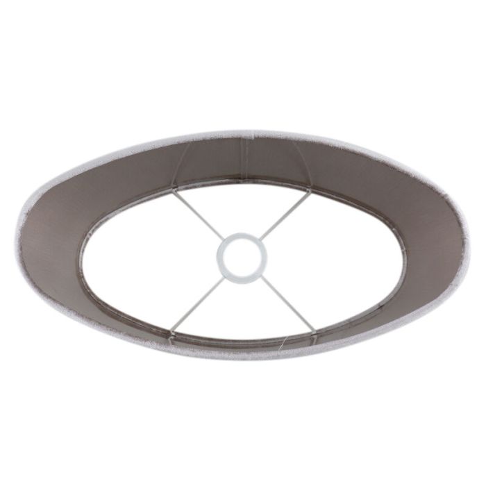 40 cm Ovaler Samt Lampenschirm Grau, Rody