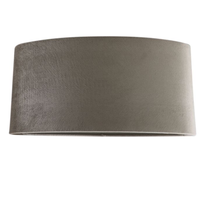 40 cm Ovaler Samt Lampenschirm Taupe, Rody