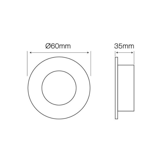Weiße moderne Mini Einbaustrahler Aluminium, Rosi