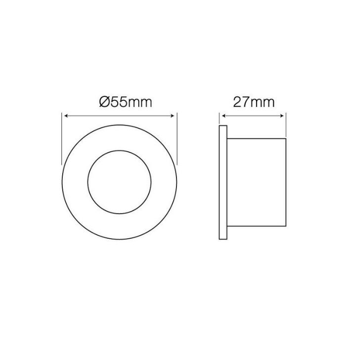 Weiße moderne Badezimmer Einbaustrahler Aluminium, Dorx, IP44