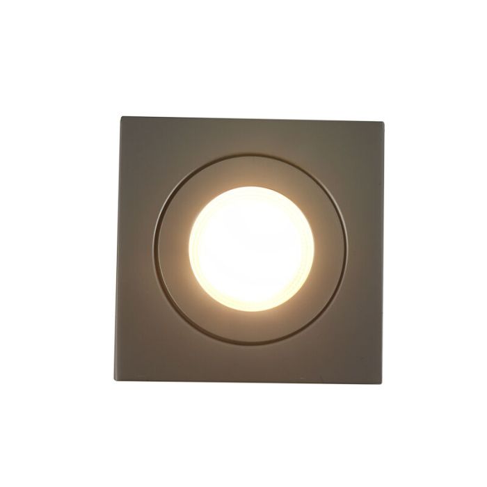 Silberne moderne Badezimmer Einbaustrahler Aluminium, Dorx, IP44