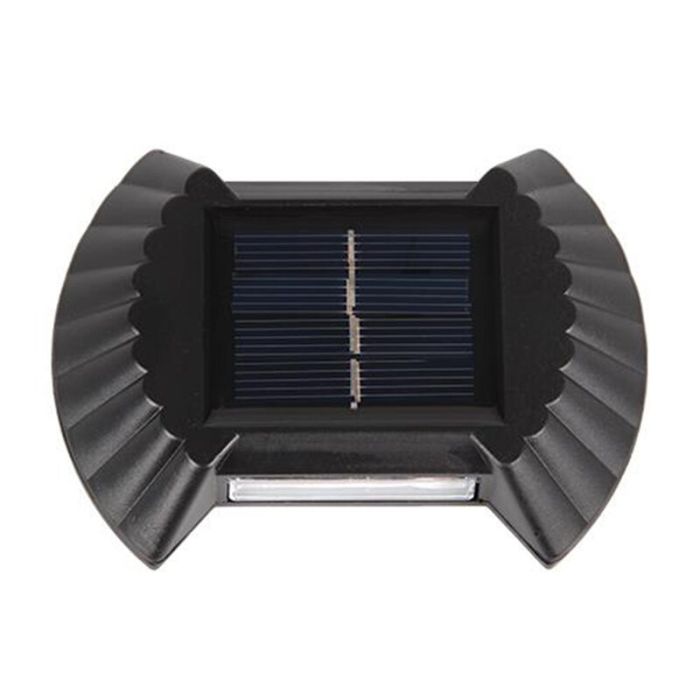 4 Schwarze Solar Außenstrahler, Pawan, 0,3W, 4500K LED, IP65