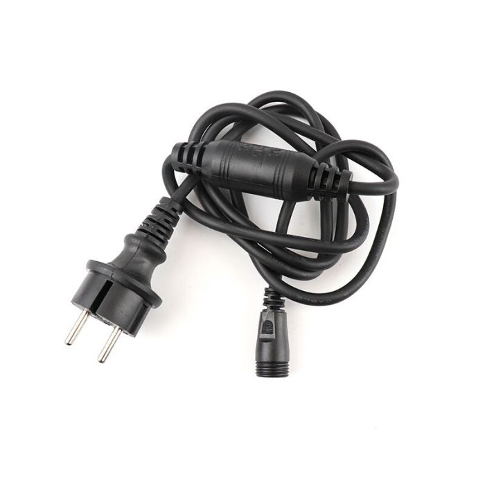 Schwarzes Verbindungskabel, 5 Ampere, maximal 600 Watt