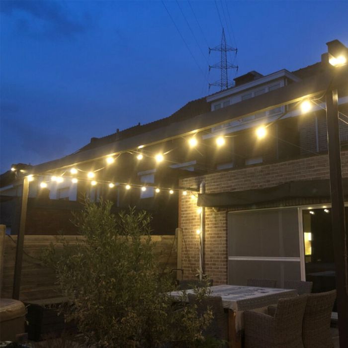 5m Lichterkette mit 10 weißen Lampen