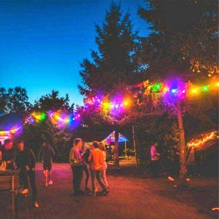 5m Lichterkette mit 10 farbigen Lampen