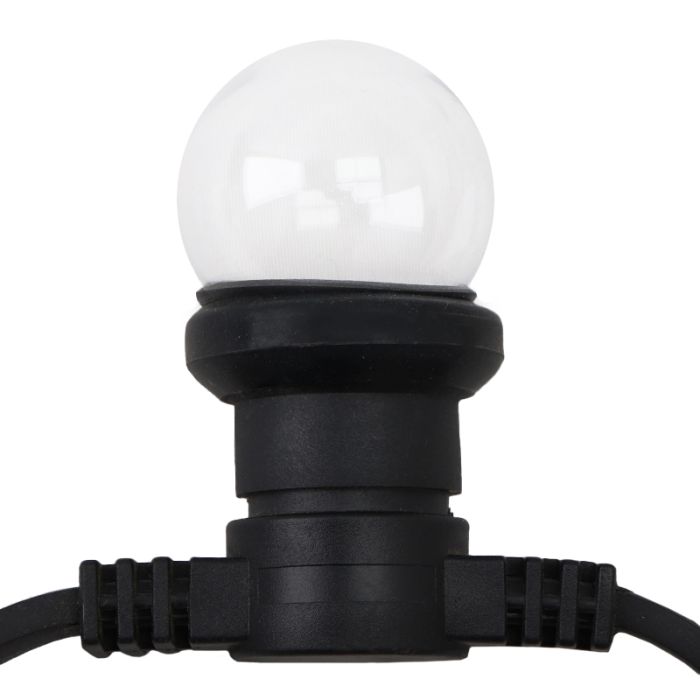25m Lichterkette mit 25 transparenten Lampen
