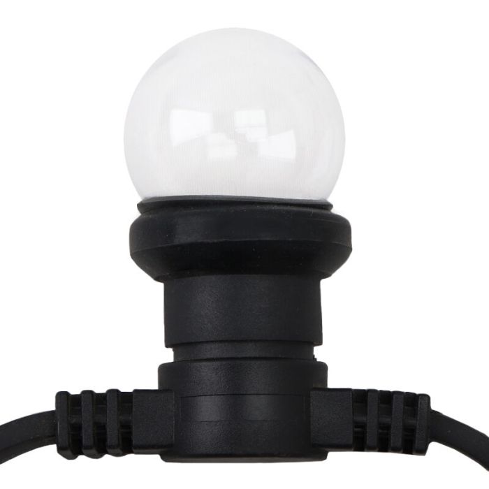 5m Lichterkette mit 10 transparenten Lampen