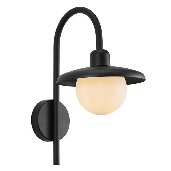 Schwarze Außenleuchte Antik, Berlo, IP44