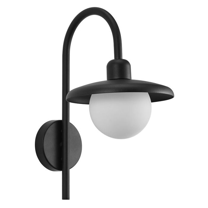 Schwarze Außenleuchte Antik, Berlo, IP44