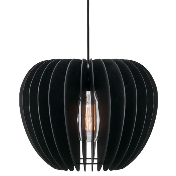 Schwarze Pendelleuchte Holz, Tribeca