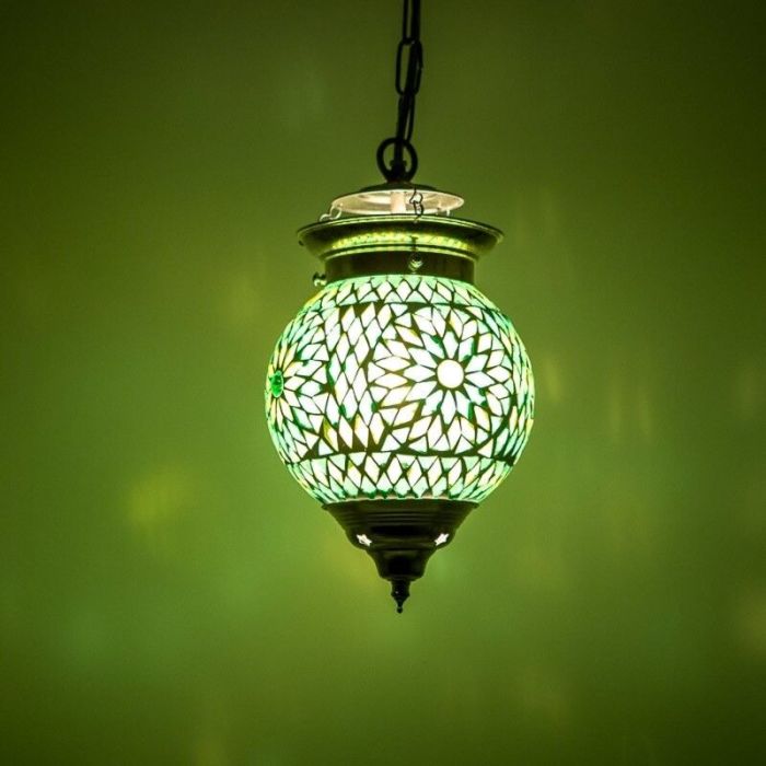 Grüne Mosaik Pendelleuchte Orientalisch, Nisrin