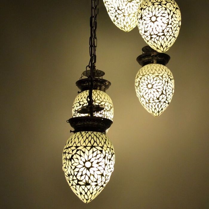 Transparente Mosaik Pendelleuchte Orientalisch, Amir