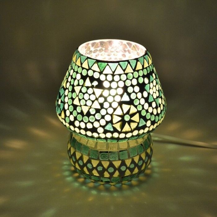 Grüne Mosaik Tischleuchte Orientalisch, Rachel