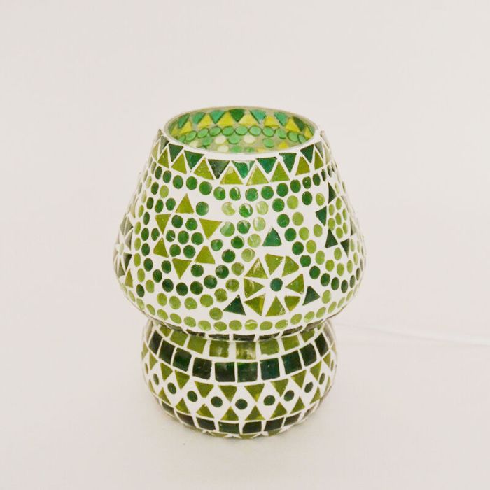 Grüne Mosaik Tischleuchte Orientalisch, Rachel