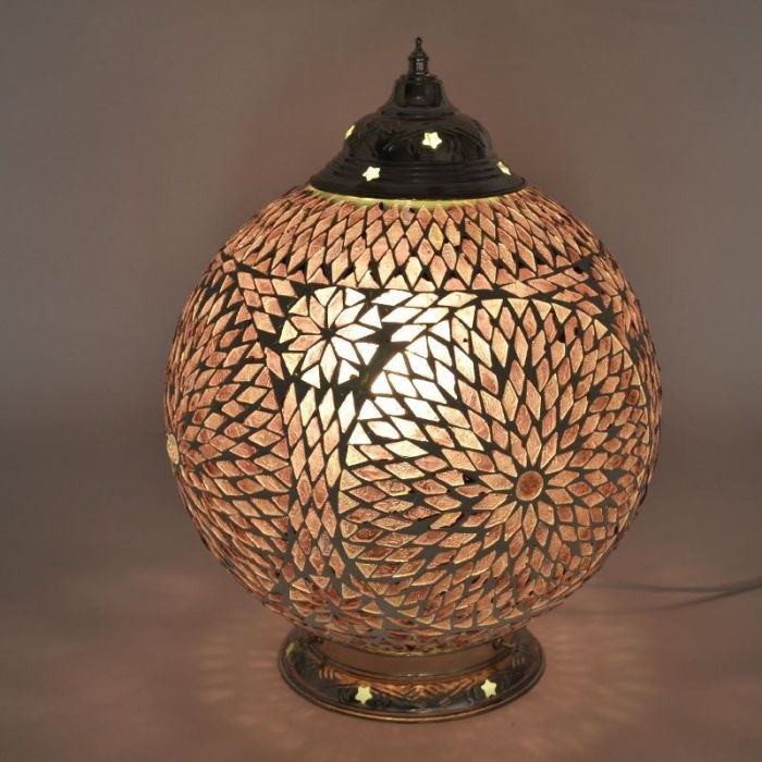 Lila Mosaik Tischleuchte Orientalisch, Dalil