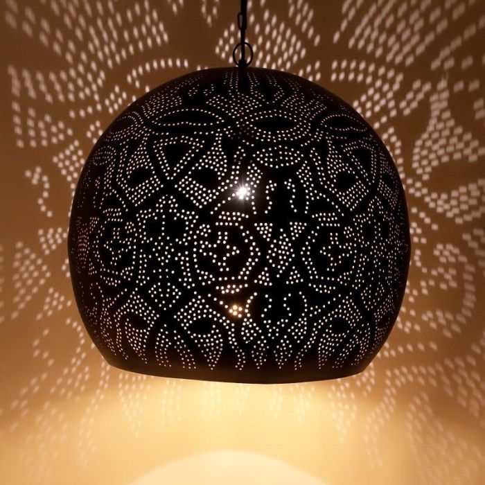 Schwarze Pendelleuchte Orientalisch, Alyssa